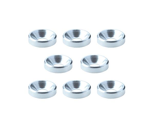 Square R/C M3 Aluminum Countersunk Washers, 8mm OD (Silver) 8 pcs. SQ-SGE-15S