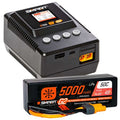 SPMXPSS400    smart Powerstage Surface Bundle: 5000mAh 4S LiPo Battery / S155 Charger The Spektrum 4S Smart Powerstage Bundle is a one-box solution for surface vehicles requiring a 4S LiPo Battery.