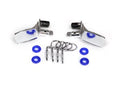 Mirrors, side, chrome (left & right)/ o-rings (4)/ body clips (4) (fits #8130 body)