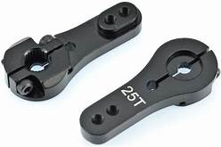 Apex RC Products 25T Futaba Black Aluminum Dual Clamping Servo Horn