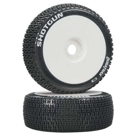 1/8 Shotgun Buggy Tire C3 Mounted White (2)