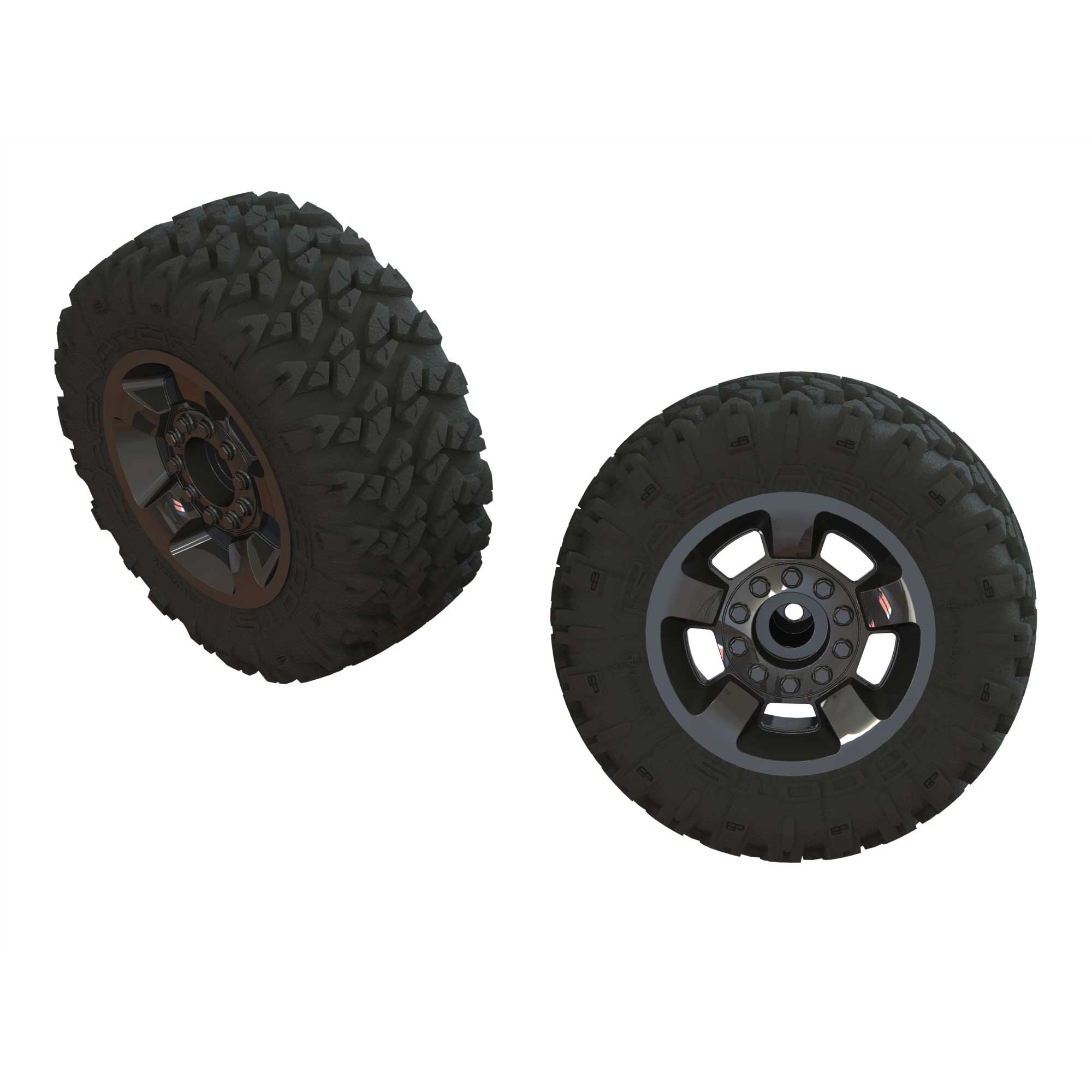 AR550053 Ragnarok Mt' Tire ST Glued(Blk Chrome)(2)