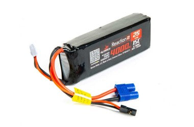 Reaction2 7.4V 4000mAh 2S 15C LiPo RX Pack: DBXL