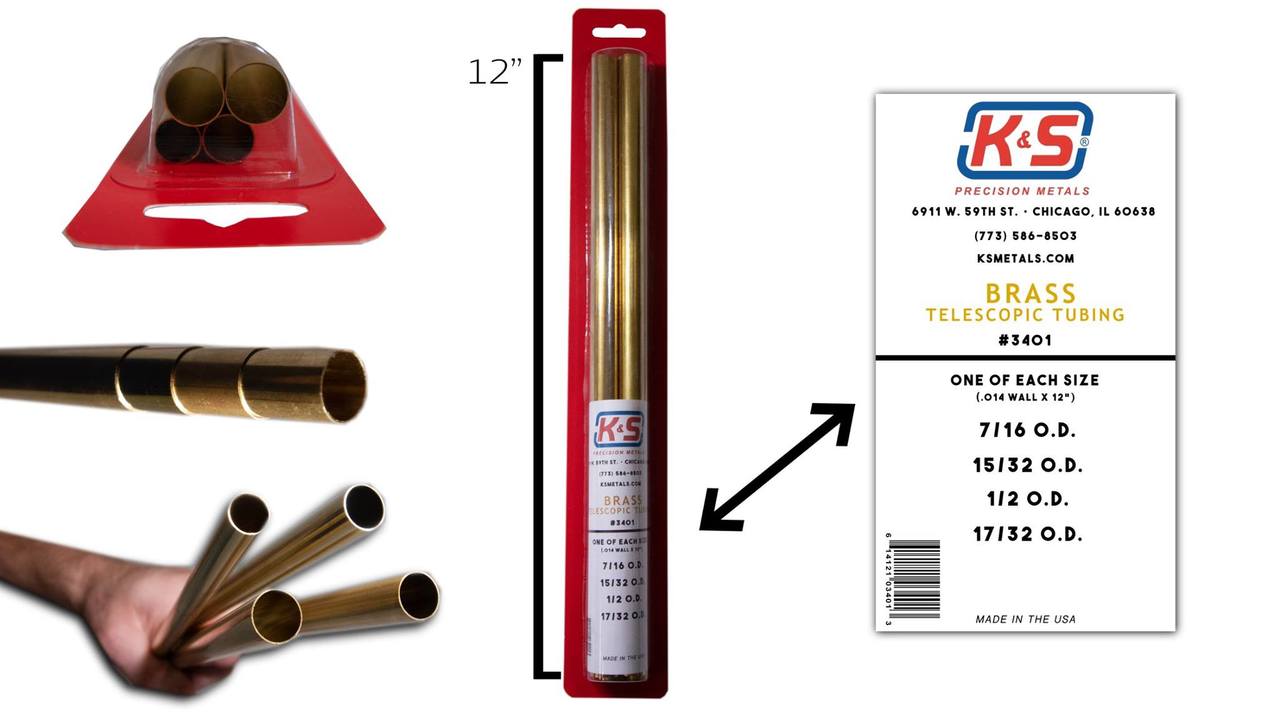 Brass Telescoping Tubing 7/16-17/32