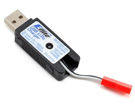 1S USB Li-Po Charger, 500mA, JST: 180 QX HD