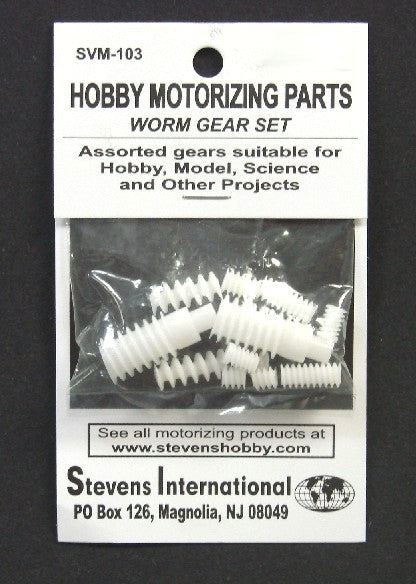 Assorted Plastic Worm Gear Set (1.9mm ID) (12pcs)