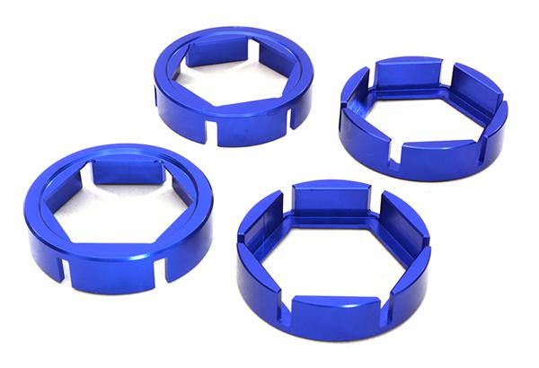 Billet Machined Wheel Hex Outer Reinforcement Ring Set(4) for Traxxas X-Maxx 4X4 C27098BLUE