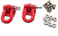 APEX RC PRODUCTS 1/10 RC ROCK CRAWLER SCALE RED WINCH SHACKLES - 2PCS