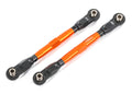 Toe links, front (TUBES orange-anodized, 7075-T6 aluminum, stronger than titanium) (88mm) (2)/ rod ends, rear (4)/ rod ends, front (4)/ aluminum wrench (1)