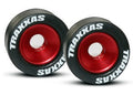 5186 Mntd Wheelie Bar Tires/Whls Red (2)