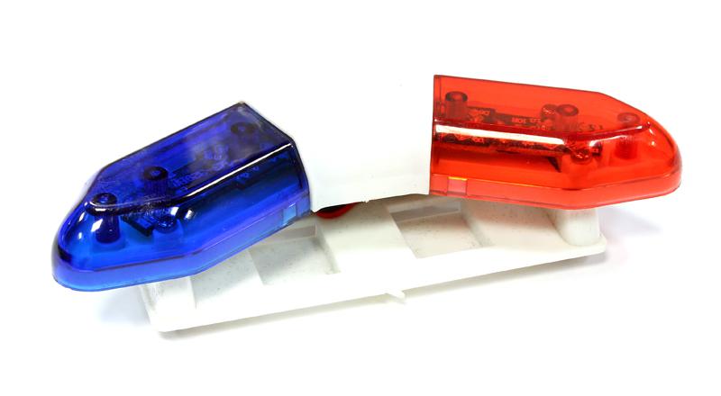 Police Car Roof Top Flashing LED Light Bar Kit for 1/10 Scale