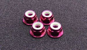 4mm Wheel Nuts Pink 4 Pack