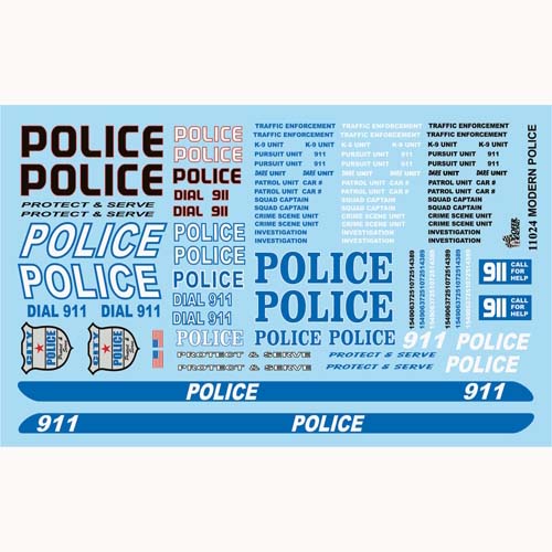 GOFER RACING POLICE DECALS