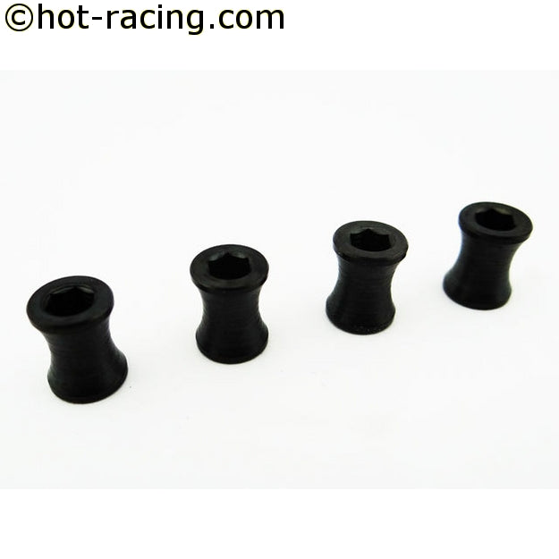 RSSLF117X Steel M4 Wheel Barrel Nut Fastener Black