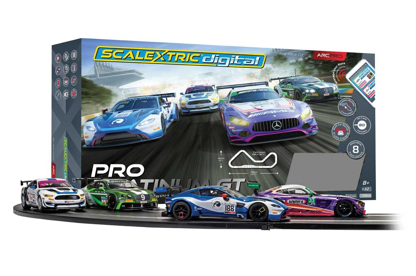 SCALEXTRIC ARC PRO PLATINUM GT SET
