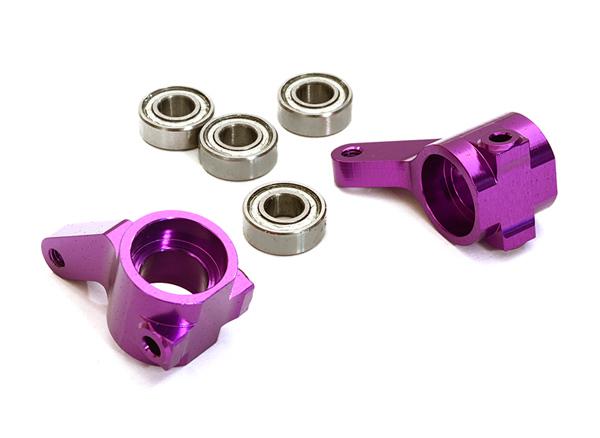 Alloy Machined Front Knuckles for Traxxas Bandit, Rustler2WD, Stampede2WD, Slash2WD OBM-3636PURPLE