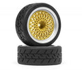 BBS RS Wheels Silver/Gold 26mm (6mm Offset), for 1/10 Touring Cars for Sport 3 & E10