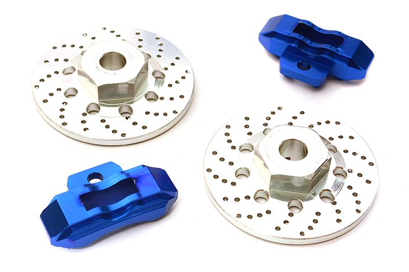 Realistic Alloy Rear Brake Disc (2) for Traxxas 1/10 4-Tec 2.0 C28425BLUE