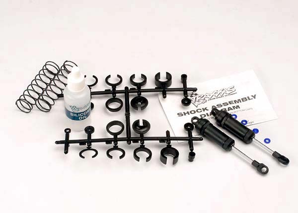 3760 - Ultra Shocks (black) (long) (complete w/ spring pre-load spacers & springs) (front) (2)