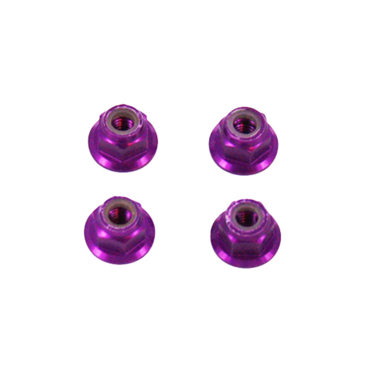 Aluminum Nylon Lock Nut, M4 (4pcs) ~