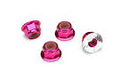 1747P Nuts Flanged Nylon Locking Alum 4mm Pink (4)