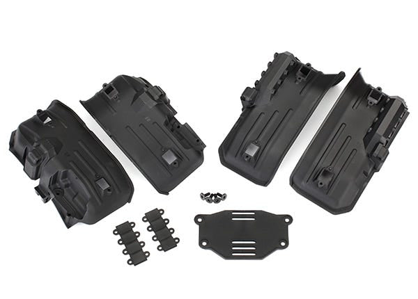 Fenders, inner, front & rear (2 each)/ rock light covers (8)/ battery plate/ 3x8 flathead screws (4)