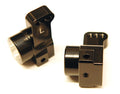 Black Rear Hub Carriers, for Associated DR10, CNC Machined Aluminum, 0-deg. Toe-In, 1pr