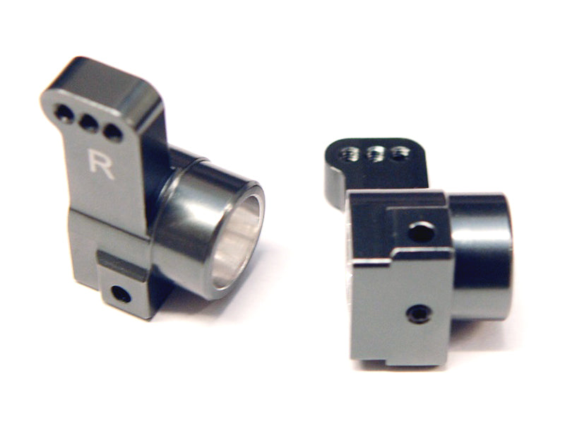 Gun Metal Rear Hub Carriers, for Associated DR10, CNC Machined Aluminum, 0-deg. Toe-In, 1pr
