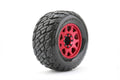 JKO1803CRMSGBB2   1/8 MT 3.8 EX-Rockform, Mounted on Metal Red Claw Rim, Medium Soft, Belted, Glued, 17mm 1/2" Offset