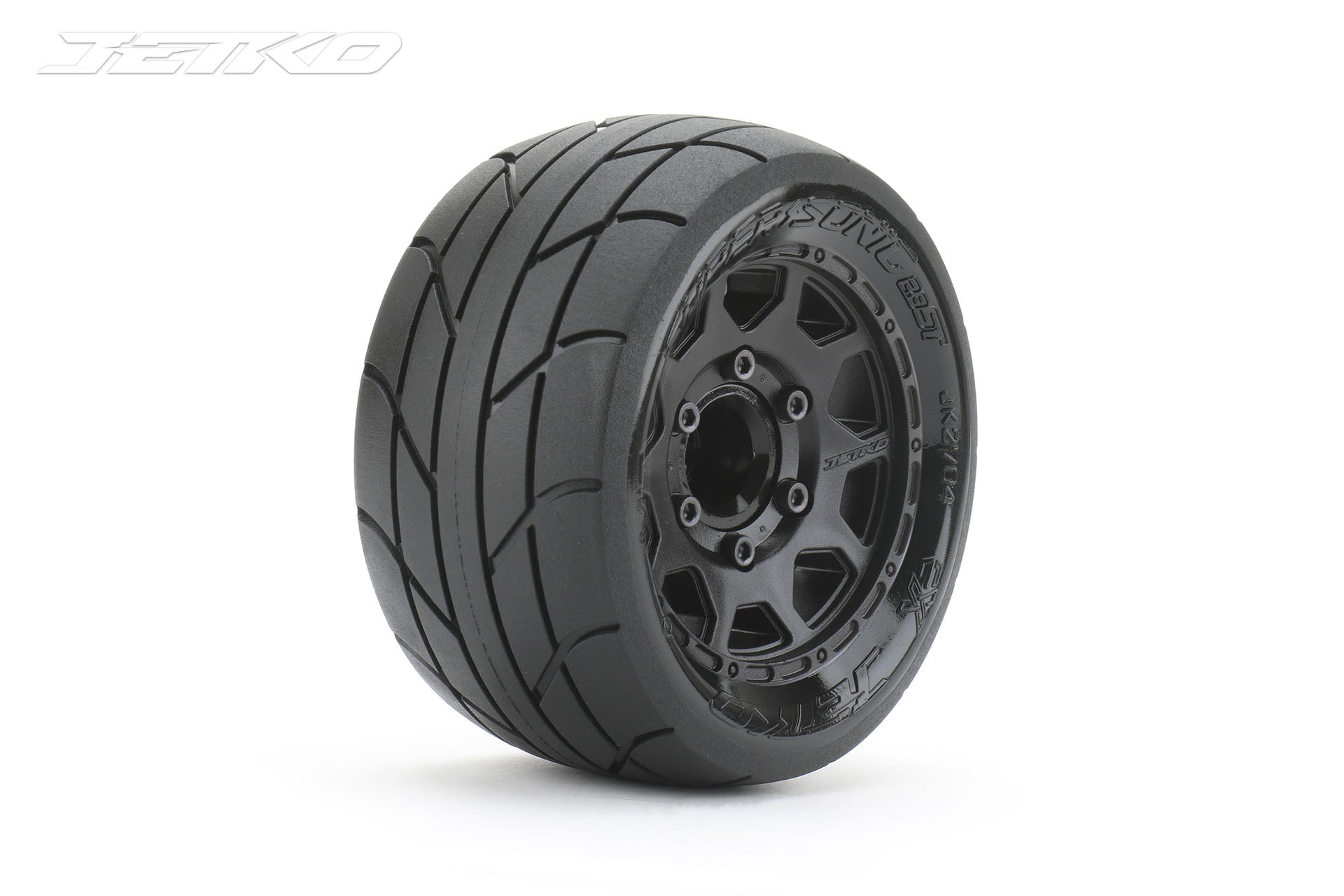 1/10 ST 2.8 Super Sonic Tires Mounted on Black Claw Rims, Medium Soft, 17mm Hex