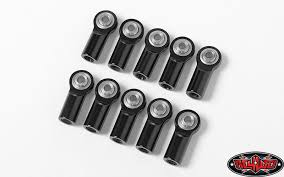 Z-S1669 Short Straight Alum Rod Ends M3/M4 Black (10)