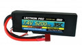 Lectron Pro 7.4V 5200mAh 35C Lipo Battery with Deans-Type Connector for 1/10th Scale Cars & Trucks