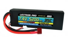 Lectron Pro 7.4V 5200mAh 35C Lipo Battery with Deans-Type Connector for 1/10th Scale Cars & Trucks