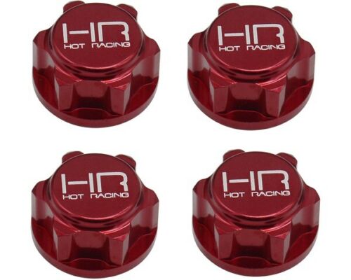 Hot Racing ERVT10C02 Red Aluminum 17mm Dirt Shield Wheel Nuts E-revo 2.0