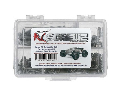 RC Screwz Stainless Steel Screw Kit ARA Outcast 6S BLX