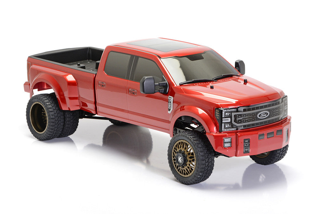 (Online price includes ground shipping to the lower 48 states)Ford F450 1/10 4WD Solid Axle RTR Truck - Red Candy Apple