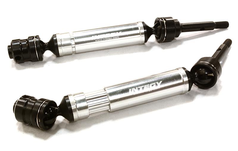 Dual Joint Telescopic Rear Drive Shafts for TRX 1/10 Stampede 4X4 & Slash 4x4 C26505SILVER