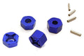 Wheel Hub (4) for Traxxas 1/10 Electric Rustler & Slash 2WD T8065BLUE