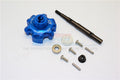 GPM RACING TRAXXAS X-MAXX BLUE ALUMINUM CUSH DRIVE HOUSING W/ SHAFT TXM8035S-B