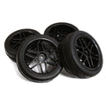 INTEGY 12 SPOKE COMPLETE WHEEL & TIRE SET (4) FOR 1/10 TC