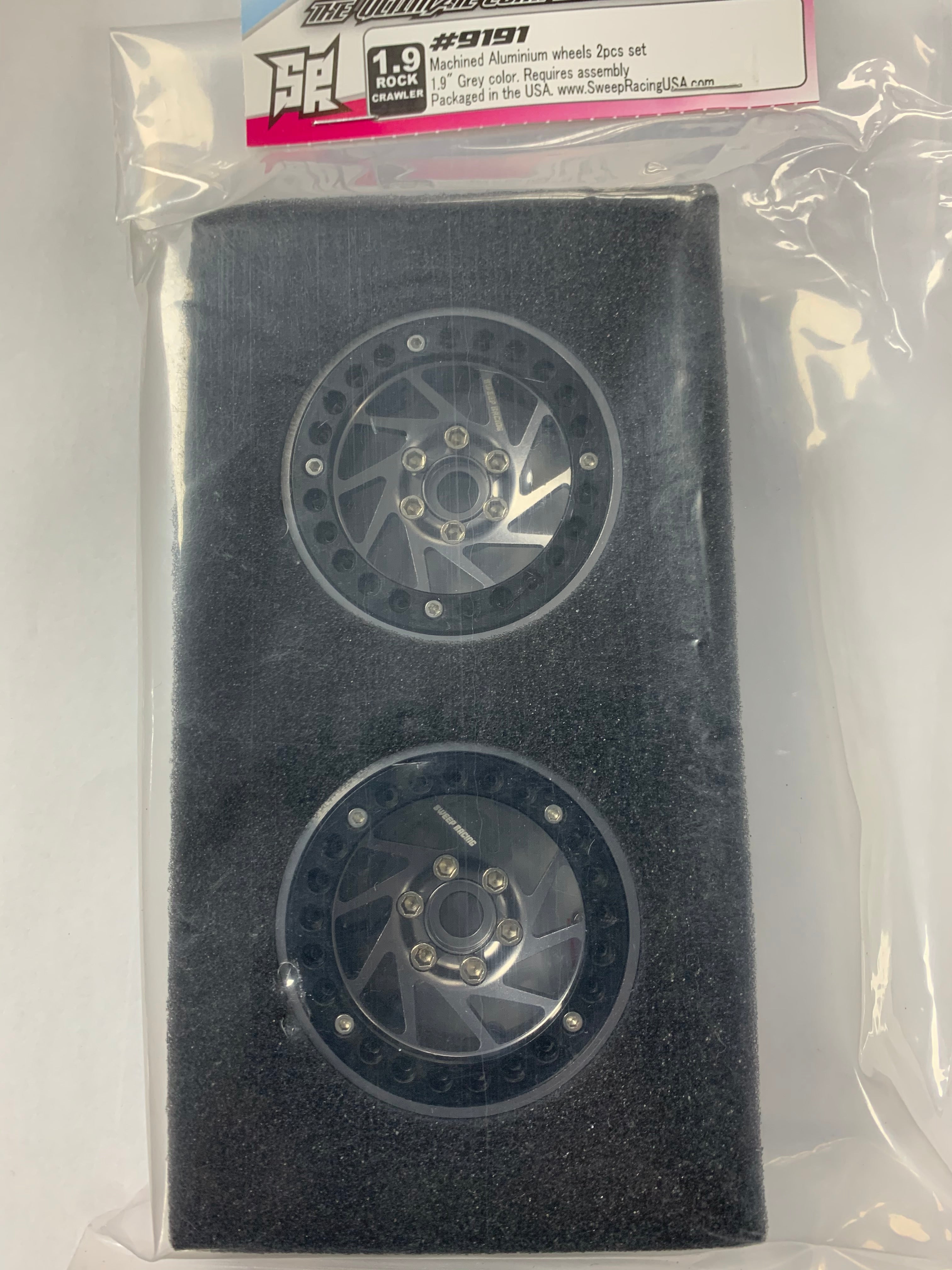 SWP9194 Crawler Beadlock 1.9 Silver Aluminium Wheel 2pcs set