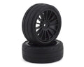 KYOSHO PREMOUNTED TIRE FZ02 15 SPOKE BK/M 2PCS