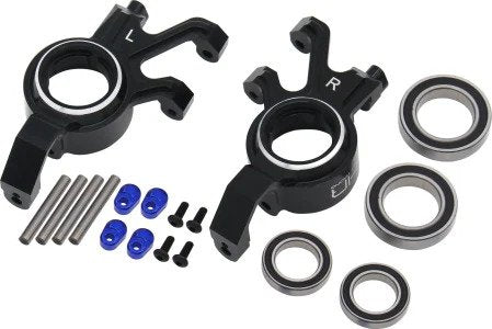 HRAXMX21M01   Hot Racing Aluminum Steering Blocks Over Size Bearing Electric