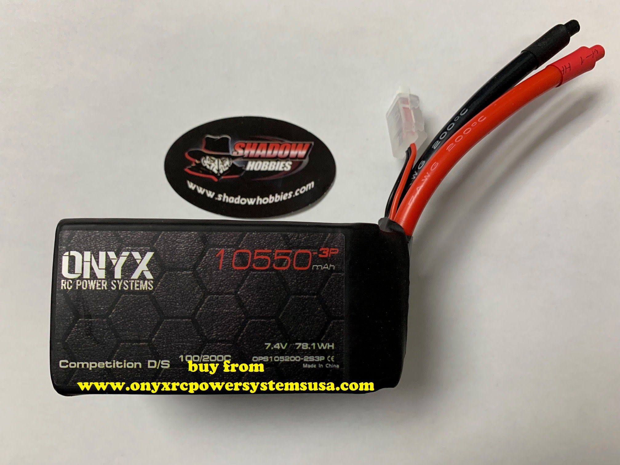 ONX2S3P10550   7.4 10550  (78.1WH)   (3P 9100/200C)  www.onyxrcpowersystemsusa.com for purchase