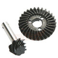 Hot Racing 27T/8T HD 0.9 Module High Pinion Bevel Gear Set.   FEATURES:  Compatible with Axial AR44 axles Hardened steel for increased strength Provides over drive for the front axle   YOU WILL RECEIVE:  One 8T Bevel Gear One 27T Bevel Gear Hi