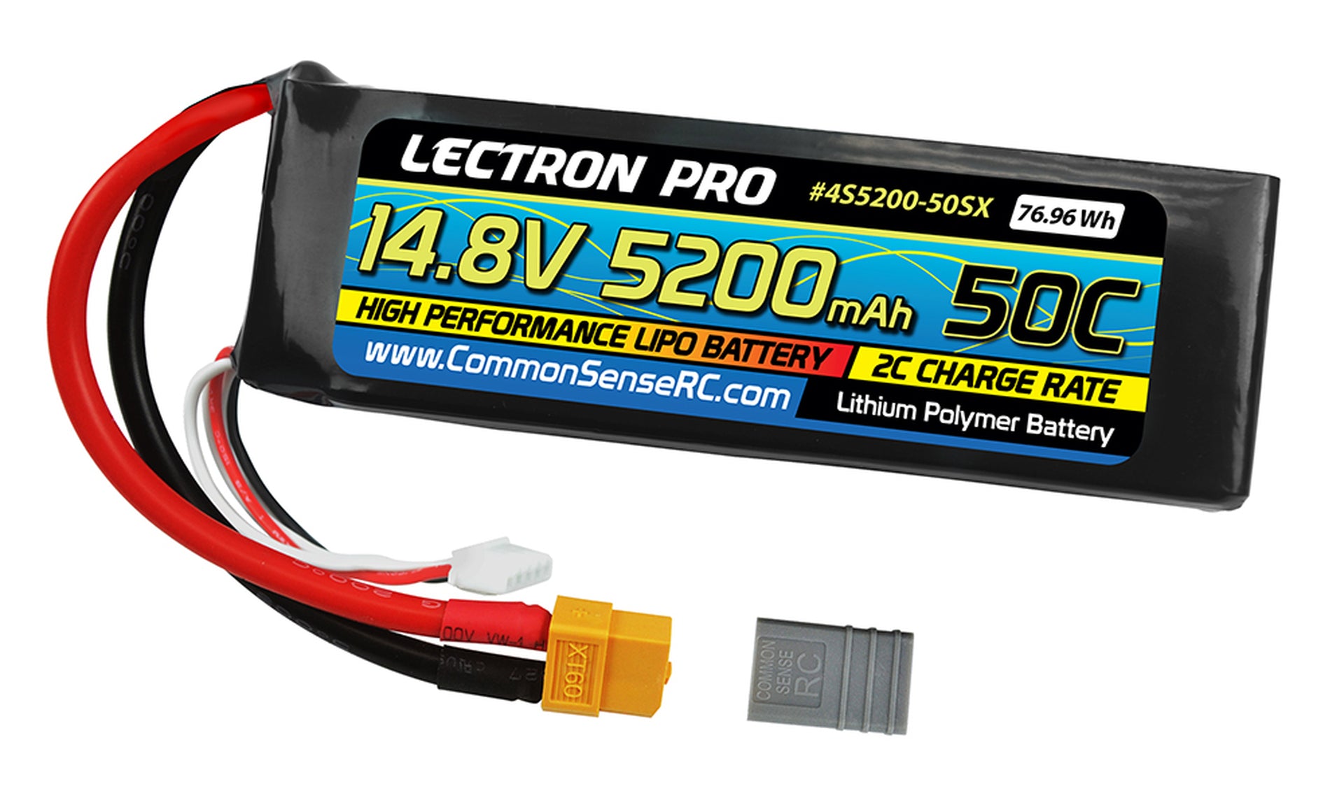 Common Sense RC 4S5200-50sx Lectron Pro 14.8V 5200mAh 50C Lipo Battery Soft Case