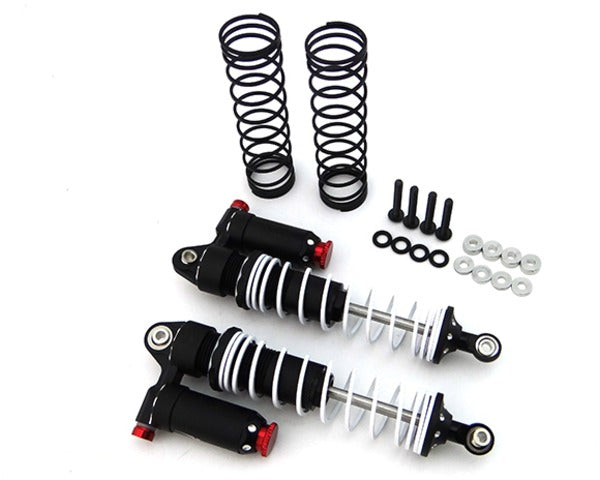 Black 100mm Aluminum Adjustable Piggyback Shocks (2)