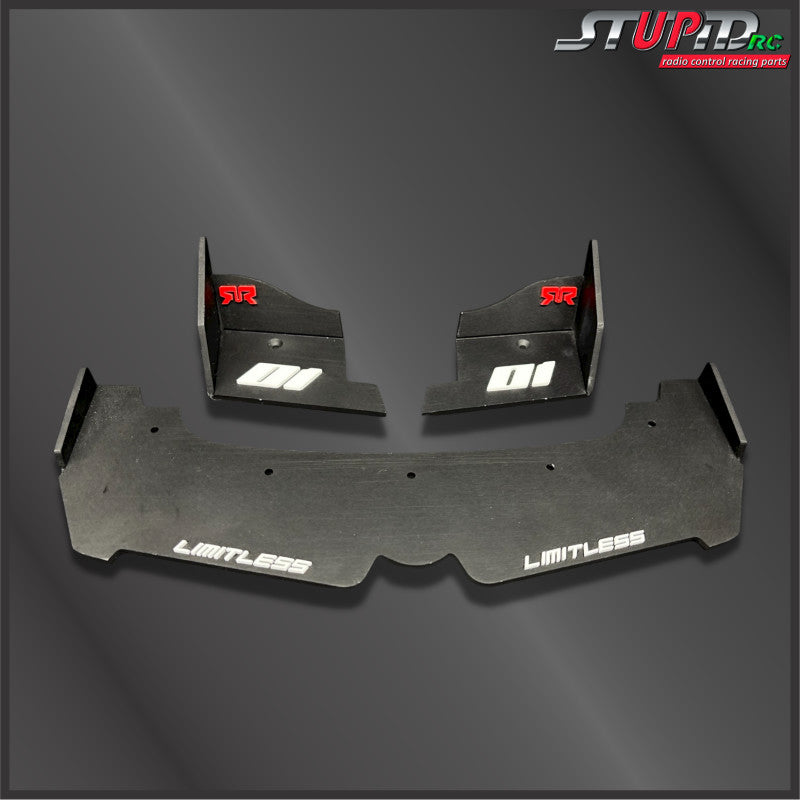 Front Wing and Bottom Plate Aluminum V2.0 BLACK