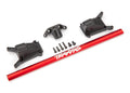 6730R - Chassis brace kit, red (fits Rustler® 4X4 or Slash 4X4 models equipped with Low-CG chassis)