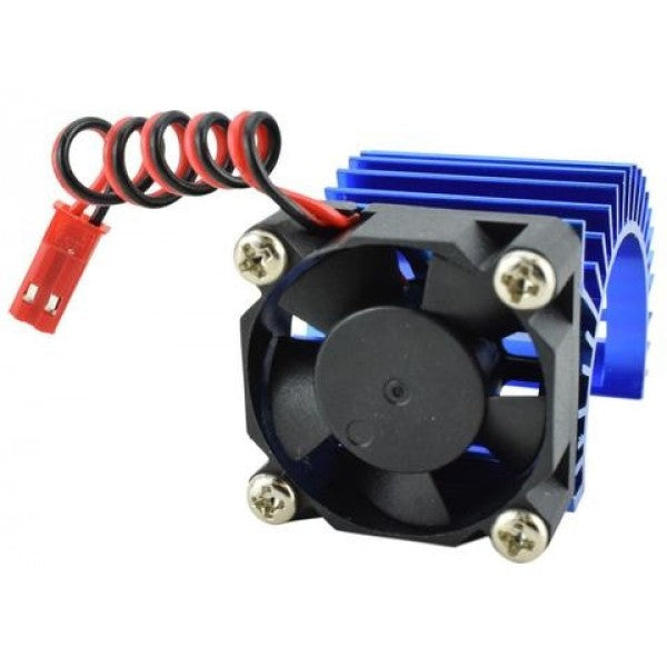 Apex RC Products 540 / 550 Blue Aluminum Heat Sink W/ 30mm Fan #8041-BL